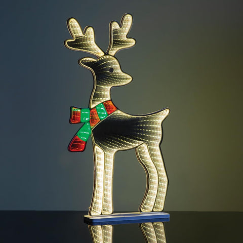 Reindeer Infinity Light – Multi-Coloured LED, 60cm