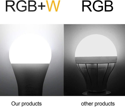 Colour Changing B22 RGBW LED Light Bulb 10W with Remote 2 Pack