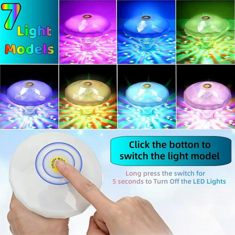 Esoes Floating Hot Tub Lights – 7-Mode Colour Changing Waterproof LED Pool & Bath Light for Hot Tubs, Baths, Ponds & Pool Parties
