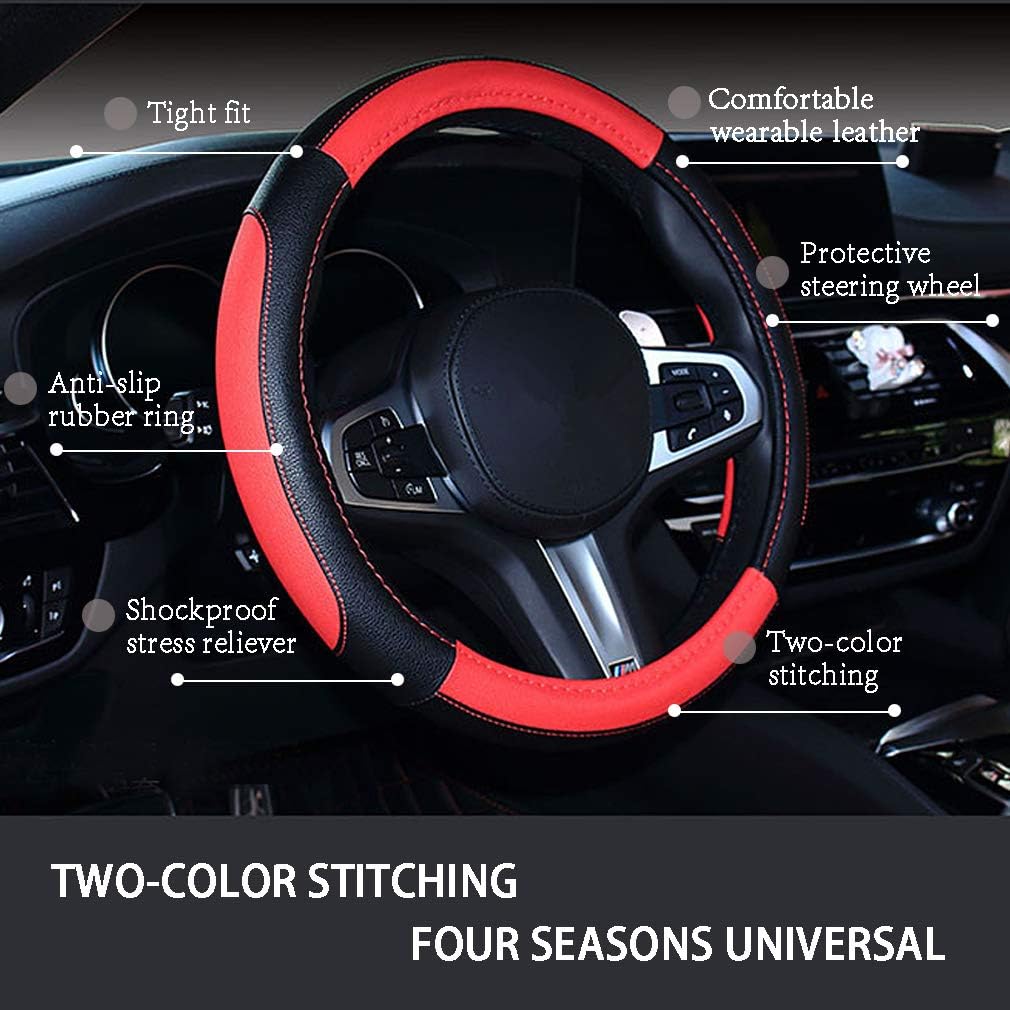 Car Steering Wheel Cover Soft Microfiber Anti-Slip Wrap