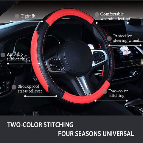 Car Steering Wheel Cover Soft Microfiber Anti-Slip Wrap