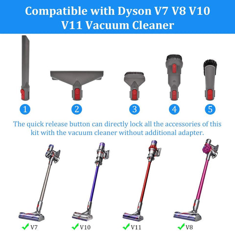 BUZIFU 5 Pcs Dyson Vacuum Cleaner Accessory Set