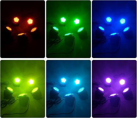 T-SUN Solar Pond Lights Set of 5 – RGB Colour Changing Submersible Underwater LED Lights, IP68 Waterproof Garden Pond Spotlights for Fountains, Waterfalls & Outdoor Landscapes