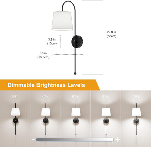 Rechargeable Wall Lights Indoor with Remote & RGB