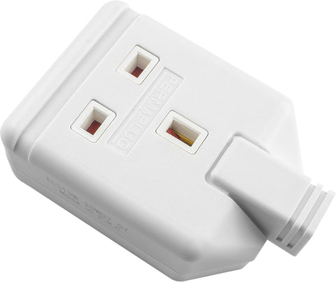 Masterplug Heavy Duty Single Socket Trailing Socket, without Plug and Cable, White