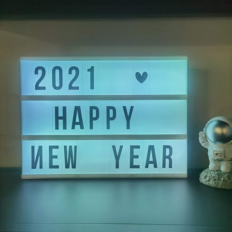 ENUOLI 271 pcs Letters Numbers Symbols and Emojis for A4 Cinematic Light up Box Led Cinema Board Light Box Replacement letters for Christmas Birthday Wending Party Decoration