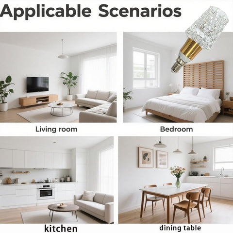 E14 Acrylic Crystal LED Bulb 5W 6000K