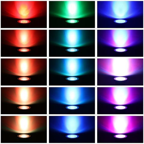 Waterproof Underwater Spot Lights Multicolour RGB Aquarium Lights with Remote Control – IP68 LED Pond, Fish Tank & Pool Lighting, UK Plug, Set of 4