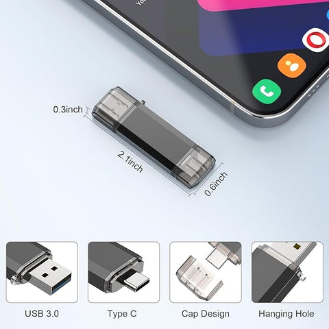 Buy the 128GB USB C Flash Drive with dual USB 3.0 Type-C & A connectors. Fast, reliable, and portable memory stick for smartphones, tablets, Macs, and PCs.