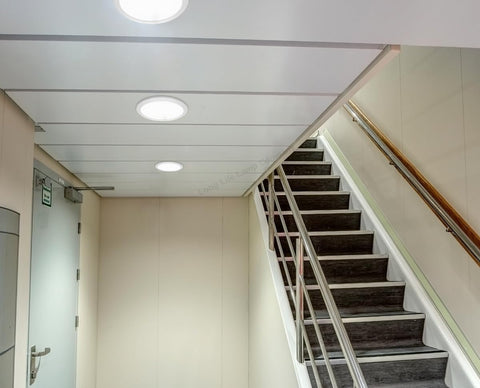 Recessed LED Ceiling Panel Light Round 20w Cool White 6500k 240mm x 240mm Cut Out 225mm Long Life Span