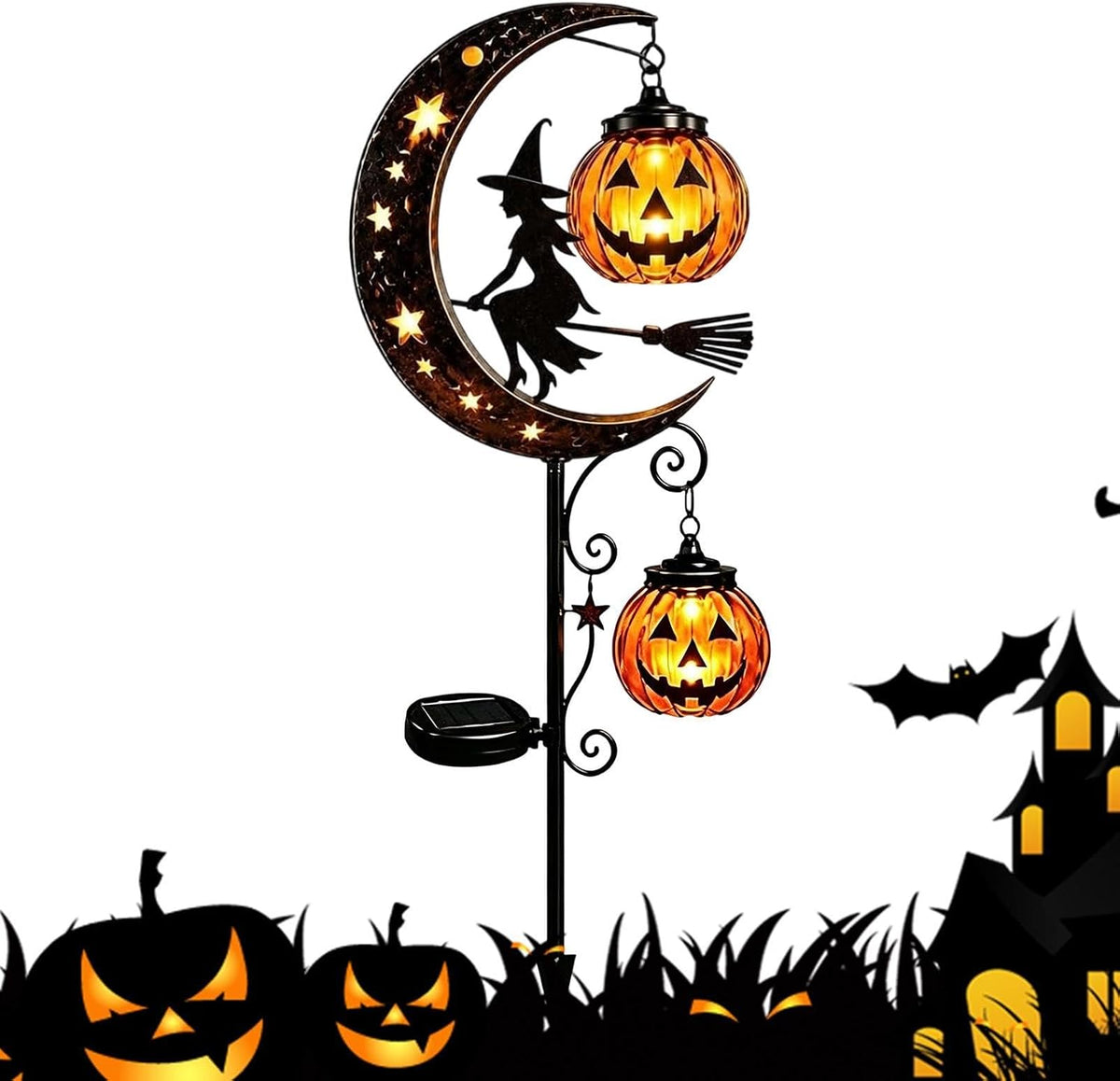 Halloween Solar Stake Lights Outdoor Holiday Waterproof Pathway Lighting