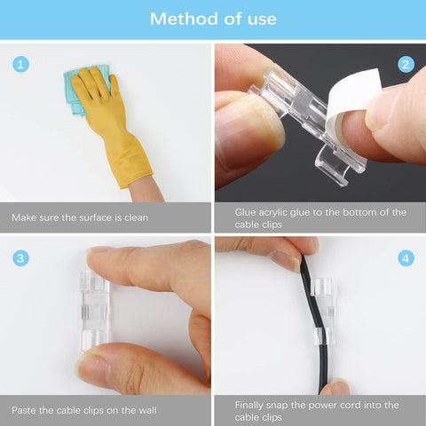 Aroidful 68PCS Cable Clips,Cable Tidy Clips,Strong Self Adhesive,Medium Sized × 40, Large Size × 20, Extra Large × 8 Wire Clamp,Cable Clips Outdoor for Home and Office