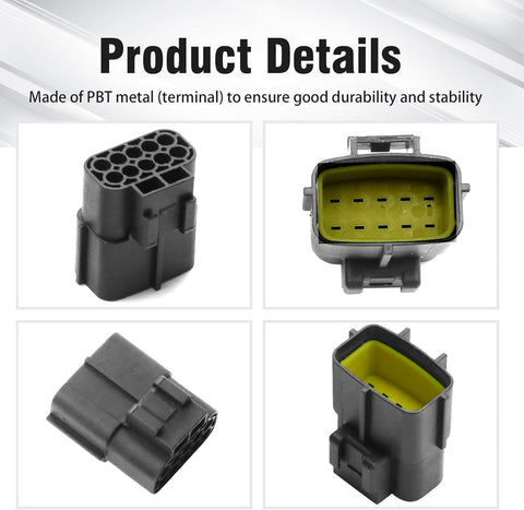 10 Pin Waterproof Electrical Connector Plug Kit