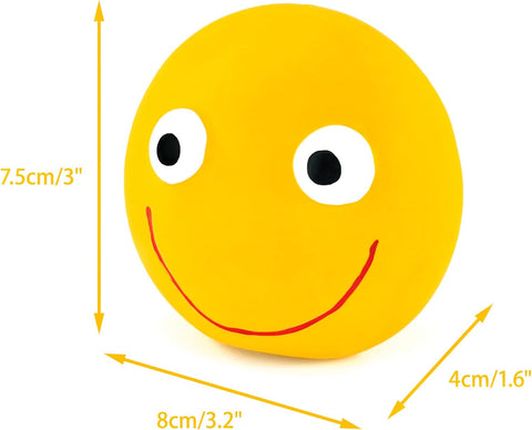 Small Latex Squeaky Dog Balls Set 4 Pack