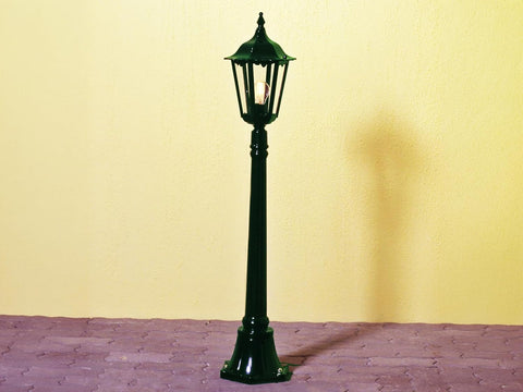 Konstsmide Outdoor Light Firenze Pathway Outdoor Light/ 1 x 100 W E27 Max Bollard/Clear Glass/Aluminium/ IP43/ Outside Light Green, 7215-600