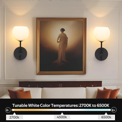 LABOREDUCER Rechargeable Wall Light 2-Pack Black