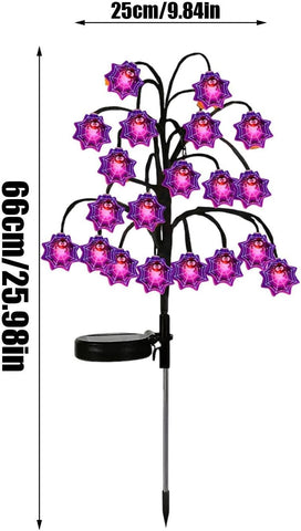 Halloween Solar Lights Stake, LED Tree Stump Garden, Outdoor Pathway Decor