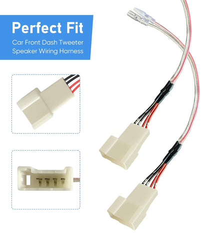 Car Front Dash Tweeter Speaker Wiring Harness Adapter for Toyota/Subaru 2PCS