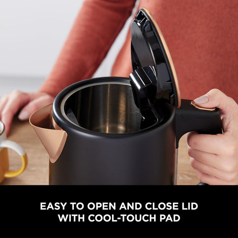Perfect Temperature Kettle 1.7L – LED Display, Rapid Boil, Temperature Control & Keep Warm – Black & Copper