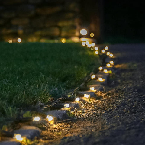 Festive Lights ConnectPro Outdoor LED Fairy Lights 5m – Warm White IP65 Waterproof Connectable String Lights with 40 LEDs, Rubber Cable for Christmas, Weddings & Gardens