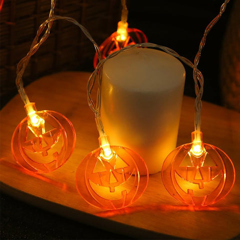 Halloween Pumpkin String Lights 20 LED 3M Battery Fairy Lights Decor