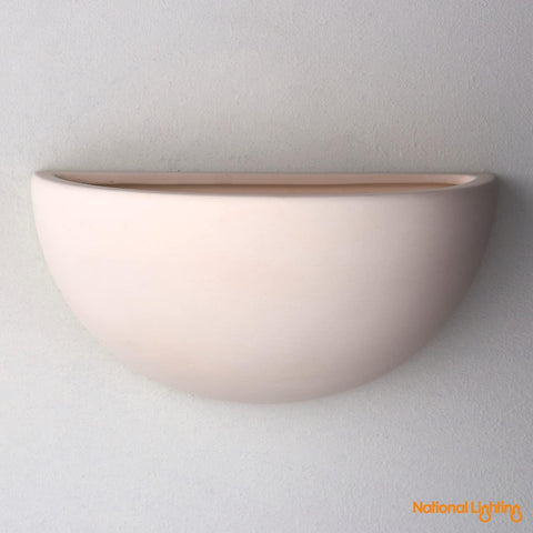 Modern Decorative Paintable Bowl Shaped E27 LED Compatible Dimmable Hallway Lounge Wall Uplighter