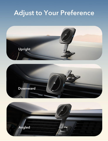 ESR Qi2 15W MagSafe Car Mount Charger Black for iPhone & Galaxy