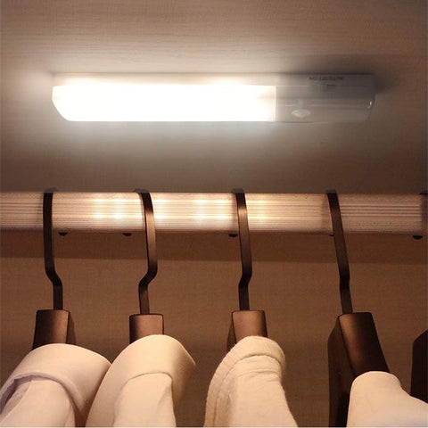 Rechargeable 18 LED Motion Sensor Night Light – Magnetic Strip, Long Battery Life – Ideal for Closet, Cabinet, Stairs, Pantry & More