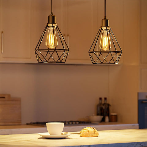 E27 Vintage LED Filament Bulb ST64 4W Warm White 6 Pack