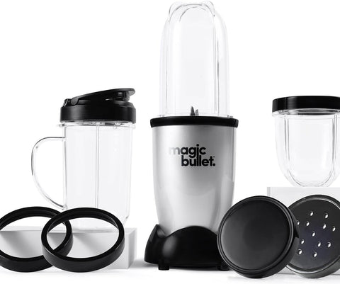 Magic Bullet 10-Piece Blender & Food Processor – 200W Compact All-in-One – Blend, Chop, Grind, Mix & Whip with Pulse Control