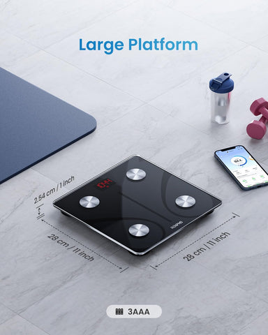 Elis Digital Body Weight Scales with High Precision Sensors | Bluetooth Body Composition Monitor with App