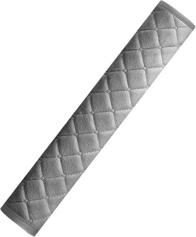 Extra Long Grey Seat Belt Cover 65cm - Super Soft Strap Cushion