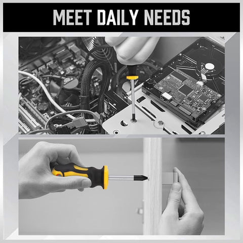 11Pcs Magnetic Screwdriver Set – Flat & Cross Head