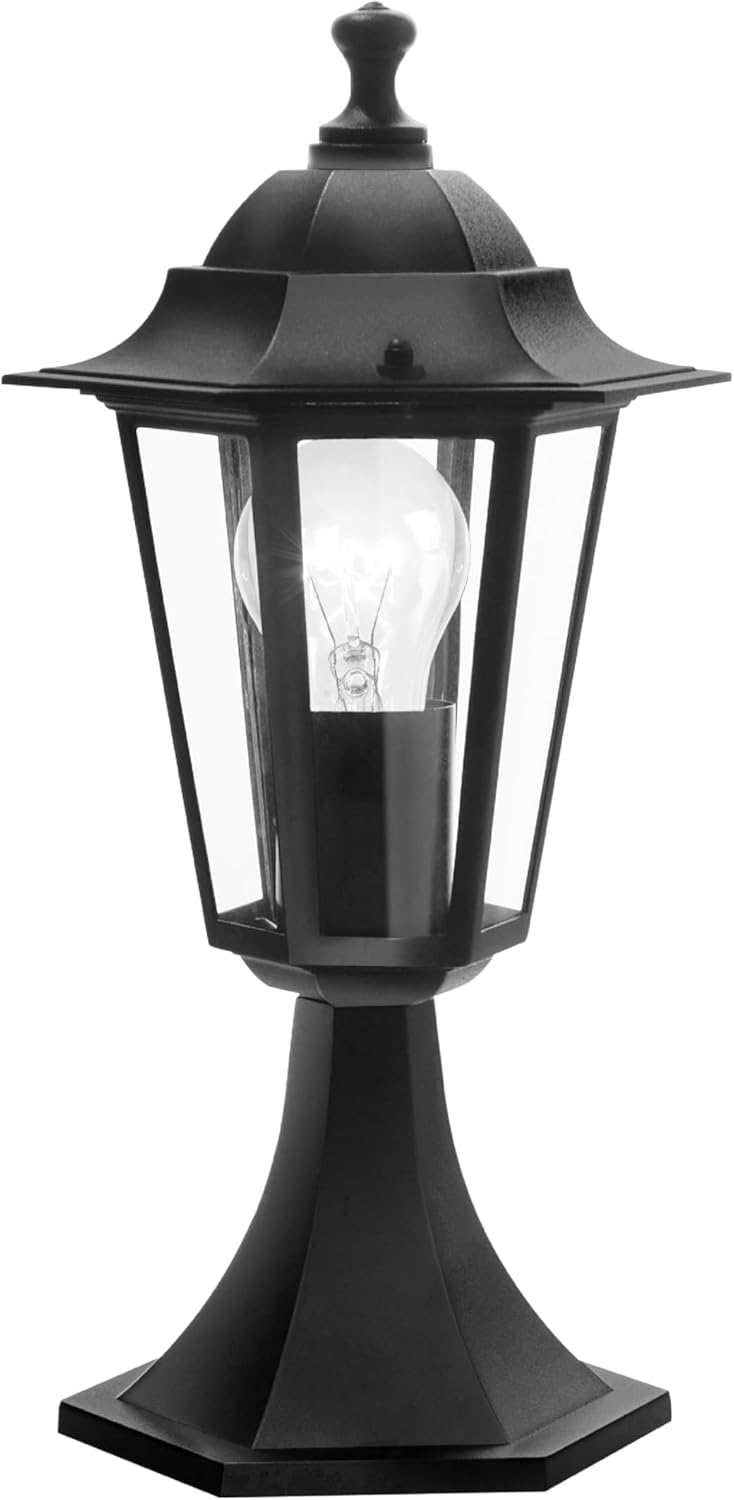 Eglo Laterna 4 Outdoor Lamp, 6 Panel Pedestal Light