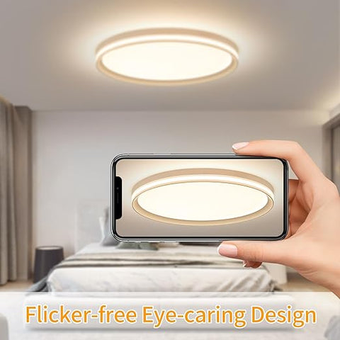 Full Spectrum 50cm LED Ceiling Light with Remote - Dimmable Eye Protection CRI+97 Natural Sunlight Technology