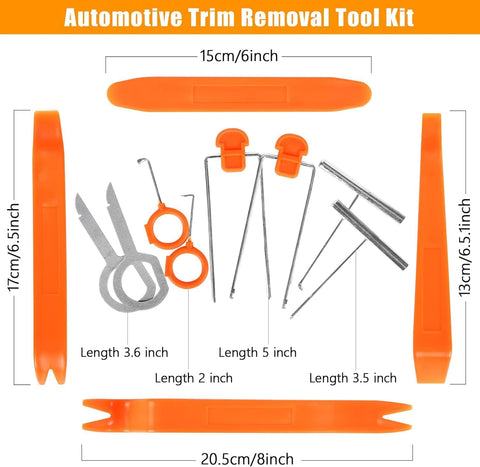96PCS Terminal Removal Kit Depinning Tool Set – Automotive Electrical Connector Pin Extractor Kit with Circuit Tester, Trim Removal Tools & Terminal Cleaner