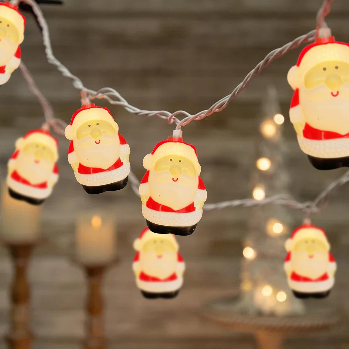 Gothy Santa String Lights 8.5Ft – Plug-in Waterproof Christmas Decorations for Indoor & Outdoor