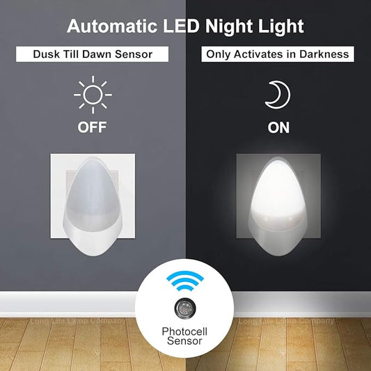 Automatic LED Night Light - Plug in & Energy Saving Dusk 2 Dawn LED Night Light Sensitive Night Light