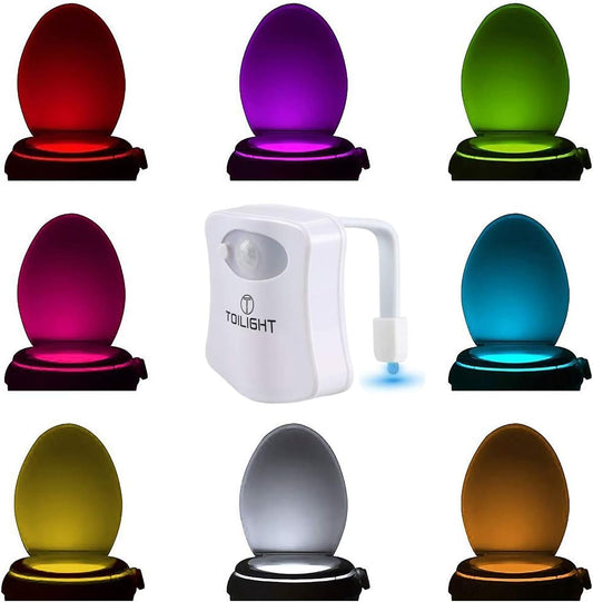 Toilet Bowl Night Light. Motion Sensor Fun & Cool Bathroom Accessory. Home Gadget for Men, Women. Gifts for Men Dads Fathers Day Christmas.