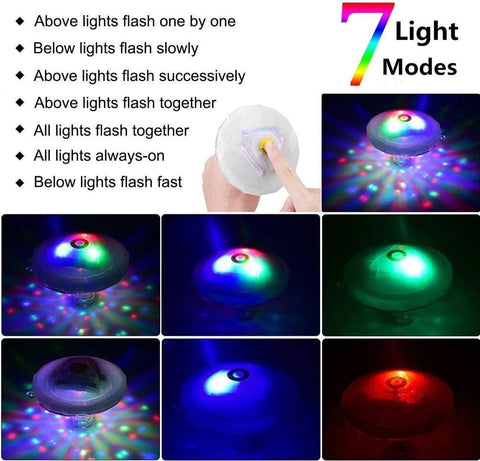 Caxmtu Floating LED Pool Light – 7 Colour Changing Modes, IP67 Waterproof RGB Bath, Hot Tub, Pond & Swimming Pool Light