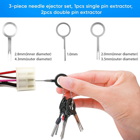 82Pcs Terminal Removal Tool Kit Depinning Tool Set Electrical Connector Pin Extractor Kit for Automotive Wire Harness Repair – Stainless Steel With Protective Case
