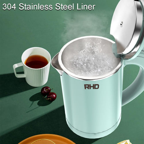 0.5L Small Portable Electric Kettle – Stainless Steel Travel Kettle, Fast Boil, Auto Shut-Off & Boil-Dry Protection – Green