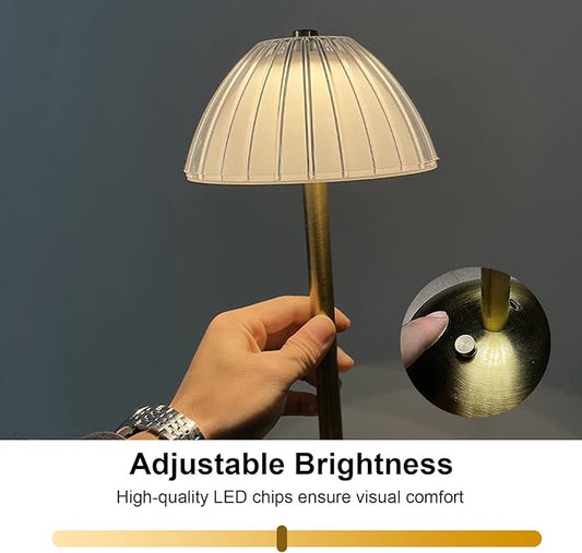 Rechargeable Cordless Table Lamp USB LED Battery Desk Lamp with Touch Control Dimmable 3 Light Colors Bedside Lamp Reading Lamp for Bars Restaurants Coffee Shop Living Room