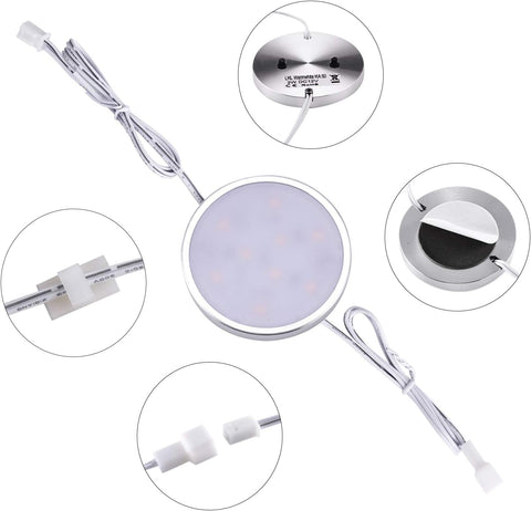 Under Cabinet Kitchen Lights 3 Pack 2700K Warm White LED with Switch
