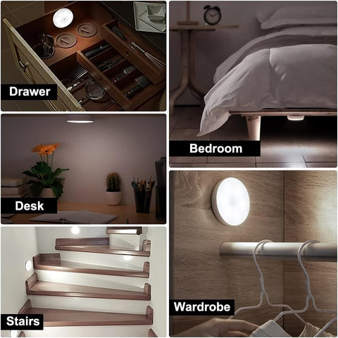 3 Pack Rechargeable Motion Sensor Lights Indoor – Wireless 6000K LED Stair, Hallway & Cupboard Lights - Let Your Lights Come On Before You Reach the Darkest Corner