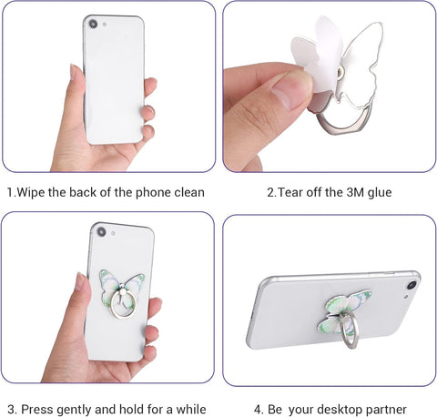 Butterfly Phone Ring Holder Set 3 Pack