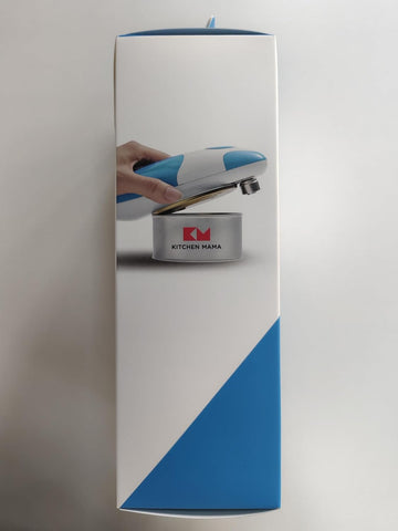 Kitchen Mama Electric Can Opener – Hands-Free Automatic, Smooth Edge, Battery Operated, One-Touch Button, Food-Safe – Sky Blue