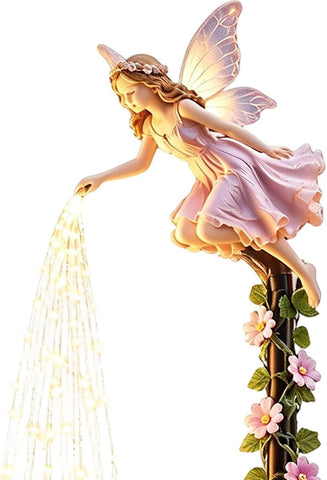 Garden Solar Lights Fairy Sprinkling LED Statue Decoration