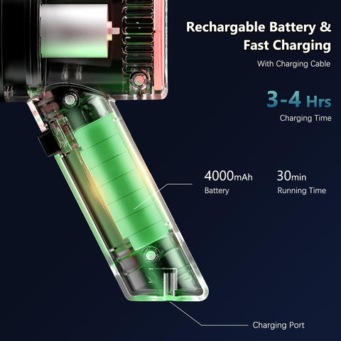 Cordless Handheld Vacuum Cleaner 15000Pa Powerful Suction, Lightweight Mini Car Vacuum with Fast USB Charging for Home, Sofa, Bed, Office & Pet Hair Cleaning