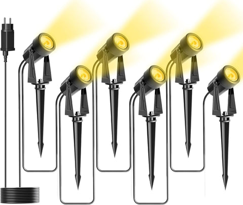 Bomcosy 20M Garden Spike Lights Mains,3000K,IP65,for Pathway